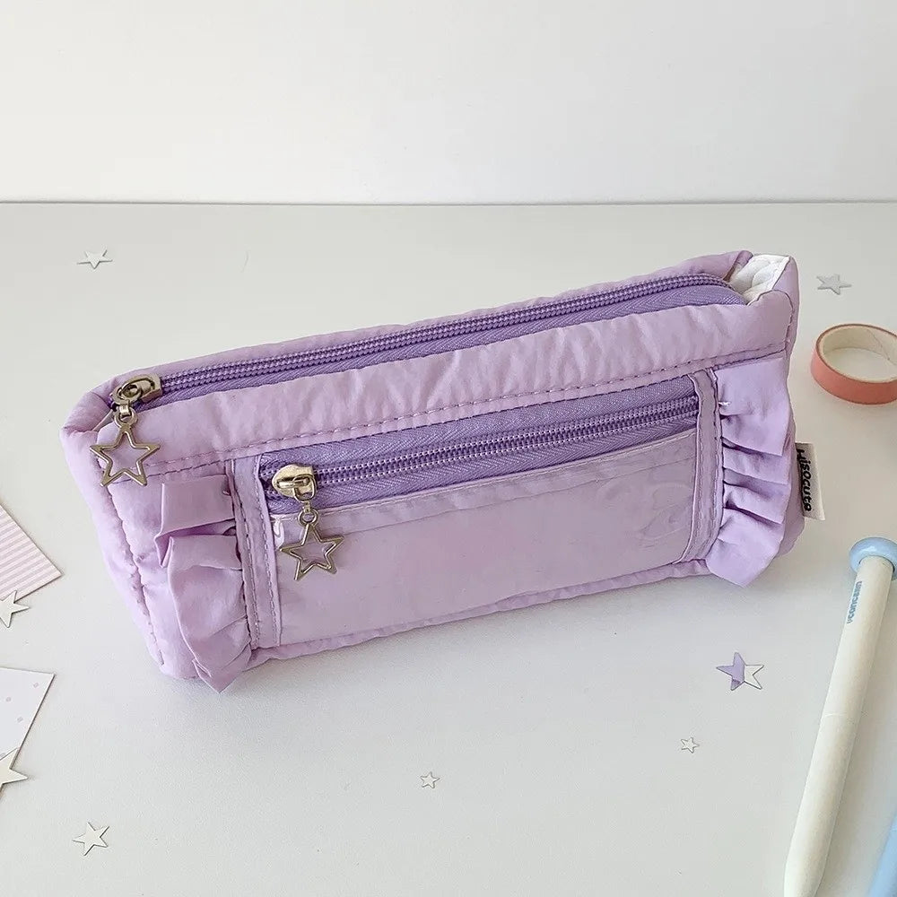 Transparent Window Pencil Case – Large Capacity Pen Bag