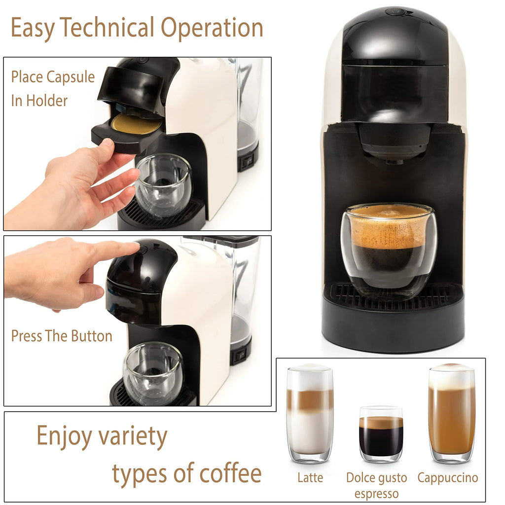 DUTRIEUX 3-in-1 Capsule Espresso Machine | Nespresso & Dolce Gusto