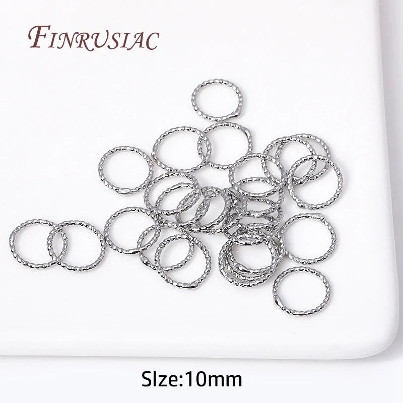 Gold Plated Round Twist Closed Ring Connectors 6–12mm | DIY
