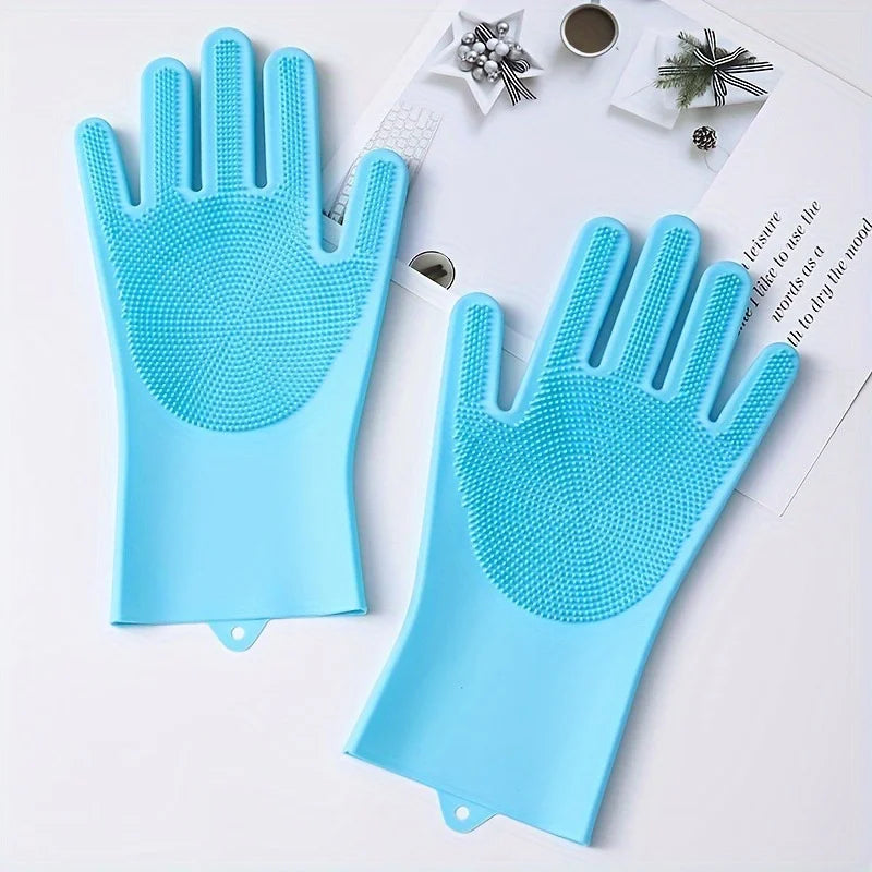 Pet Grooming Gloves – Dog & Cat Bathing Hair Removal Scrubber