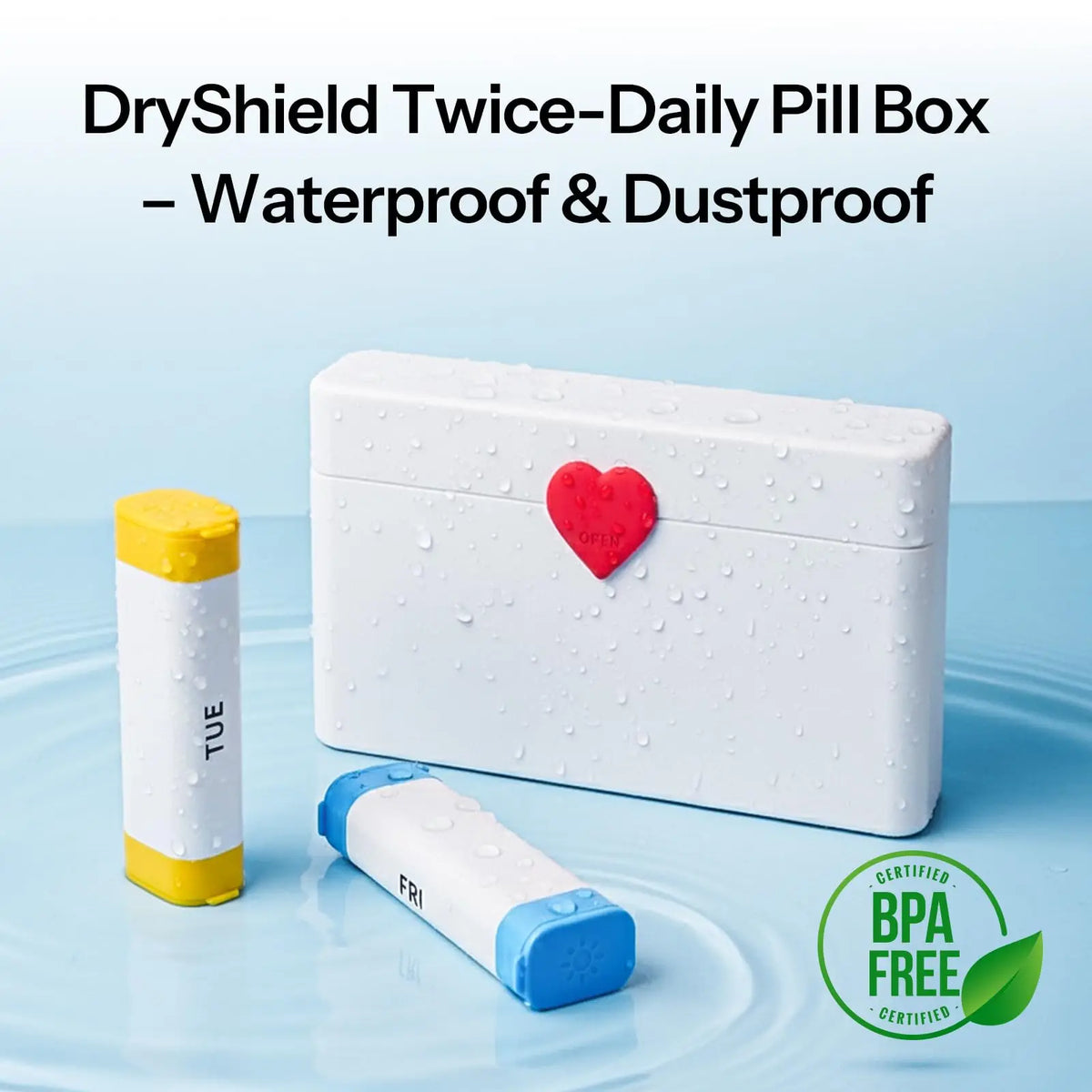 Weekly AM PM Pill Organizer – 7-Day Large Travel Pill Case