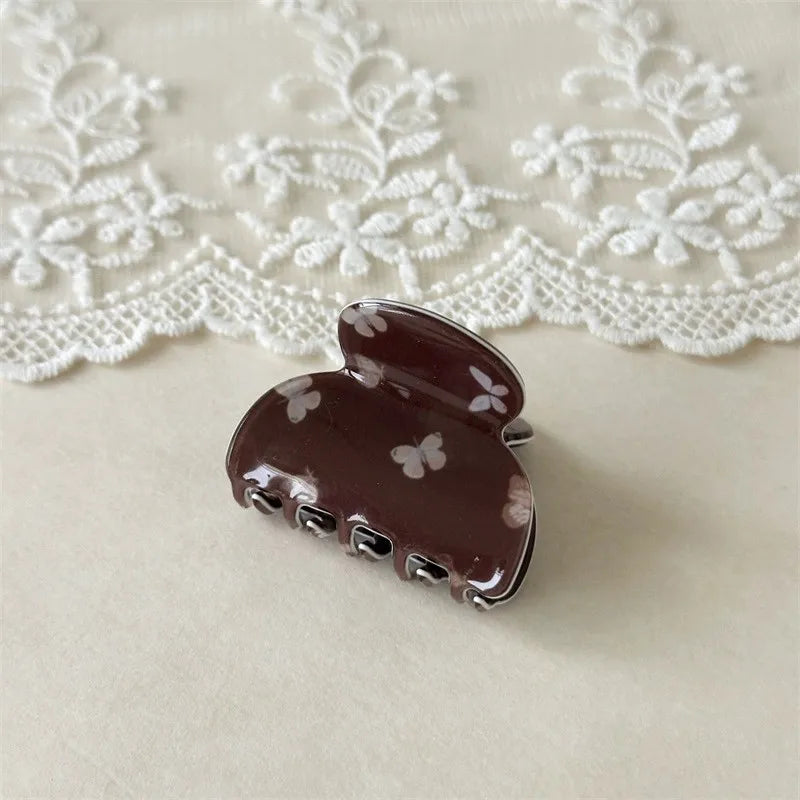 Retro Butterfly Acetate Hair Claw Clip – Elegant Shark Clamp
