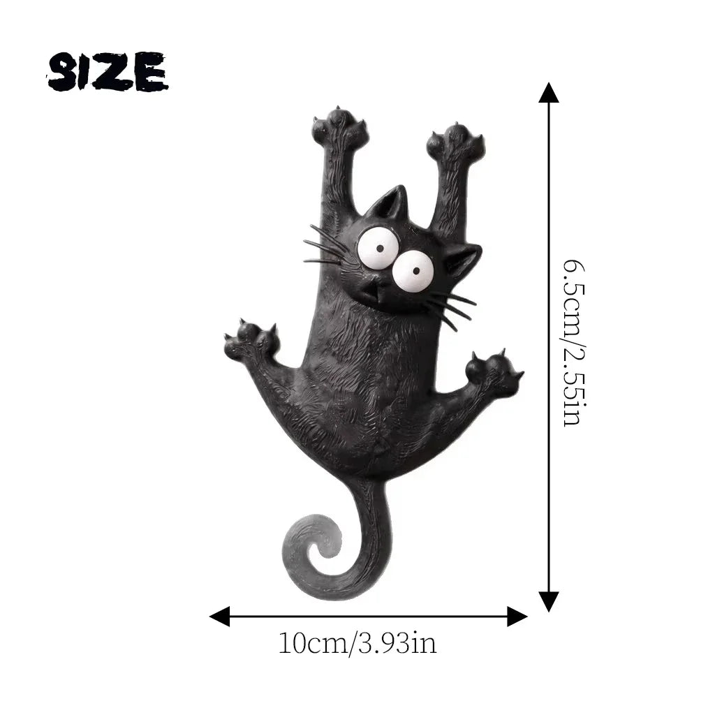 Cute Hanging Cat Refrigerator Magnet – Fun Kitchen Decoration