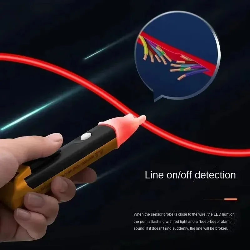 Non-Contact Voltage Tester Pen 90-1000V AC LED & Beep Alert