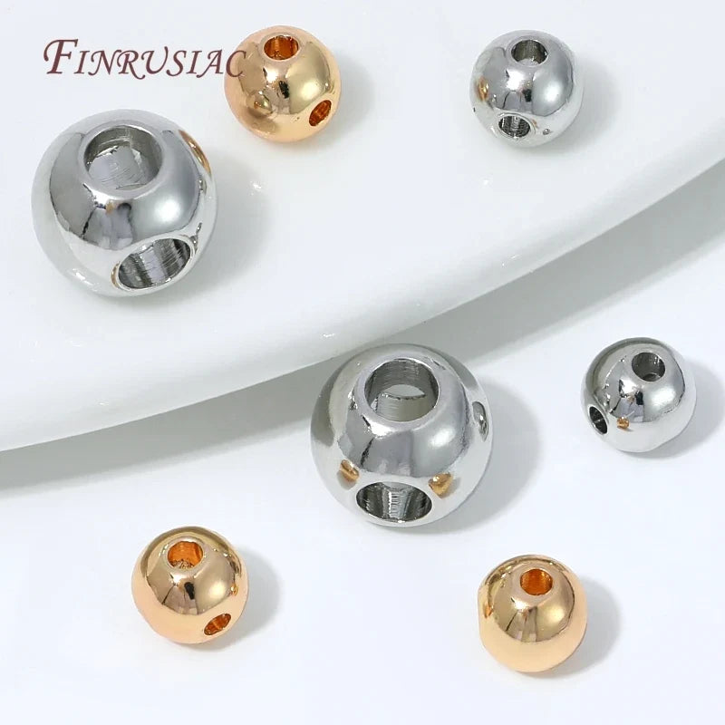 Gold Plated 4-Hole Round Spacer Beads – DIY Jewelry Making