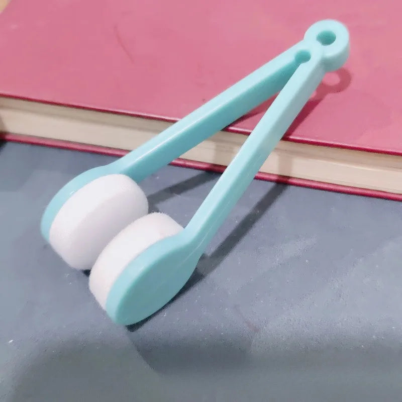 Microfiber Glasses Cleaning Brush & Wipe Tool – 1 or 3 Pack