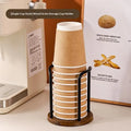 Disposable Cup Holder Dual-Slot Stackable Organizer Rack