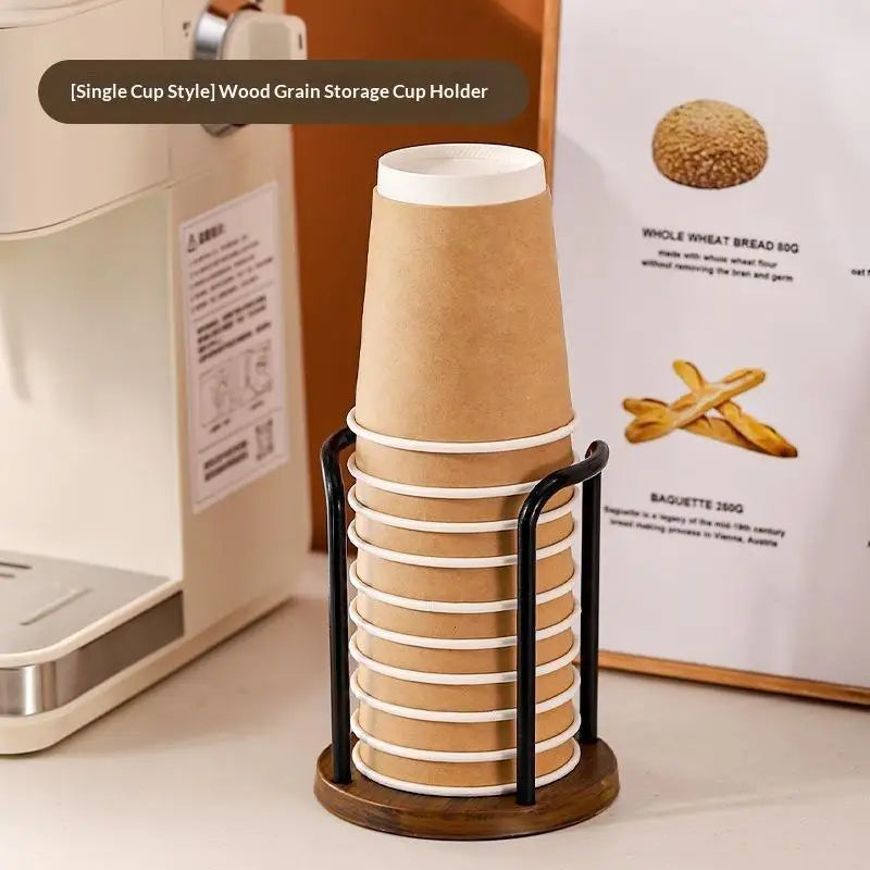 Disposable Cup Holder Dual-Slot Stackable Organizer Rack