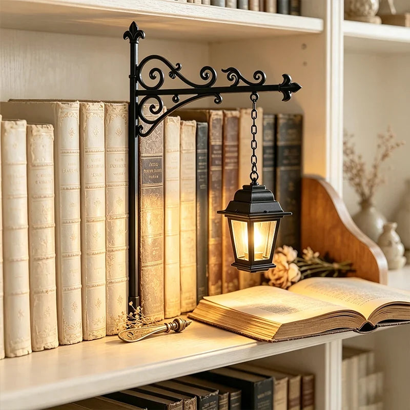 Mini Library Lantern LED Bookshelf Lamp – Book Nook Decor 2pk