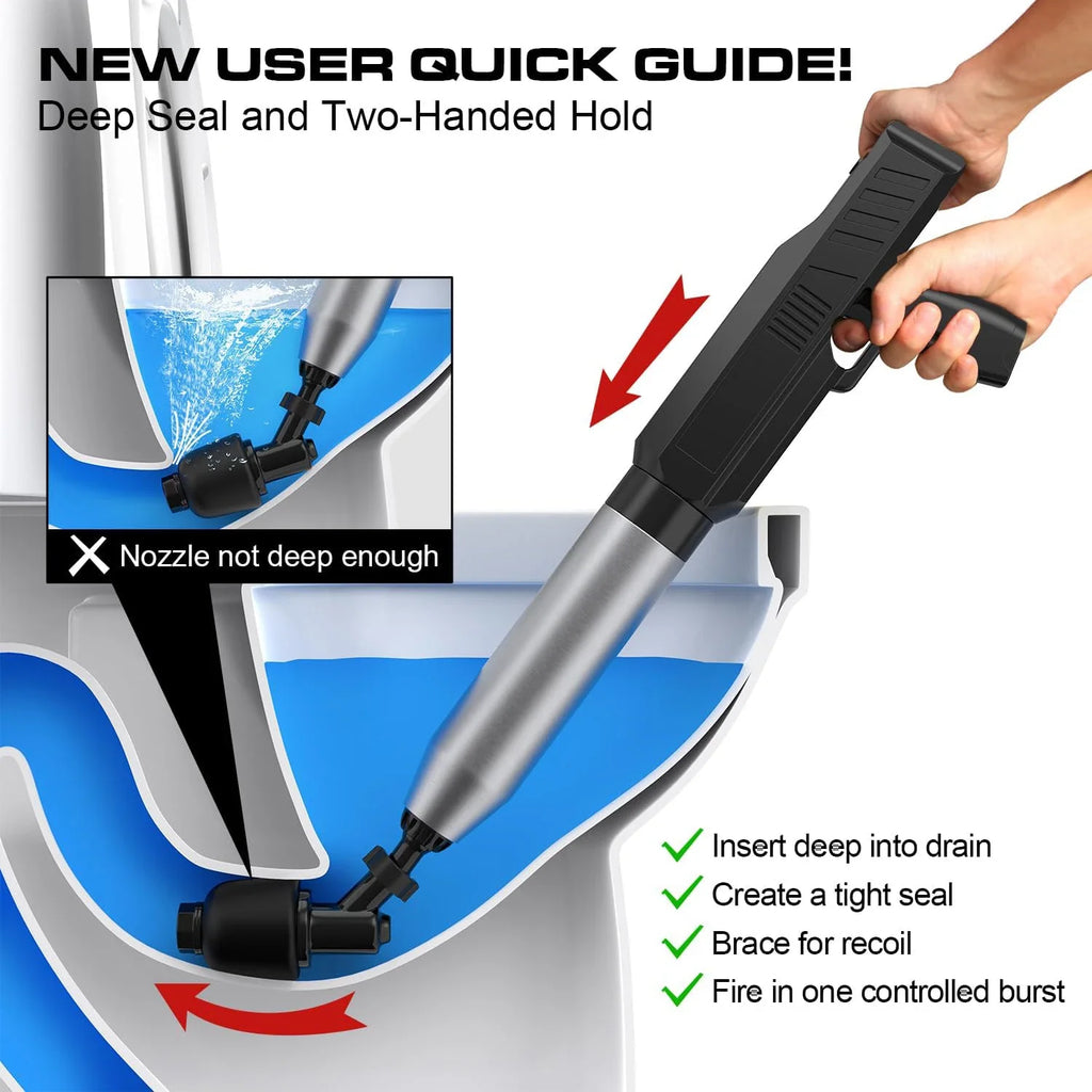 Electric High-Pressure Air Drain Blaster & Pipe Dredger Tool