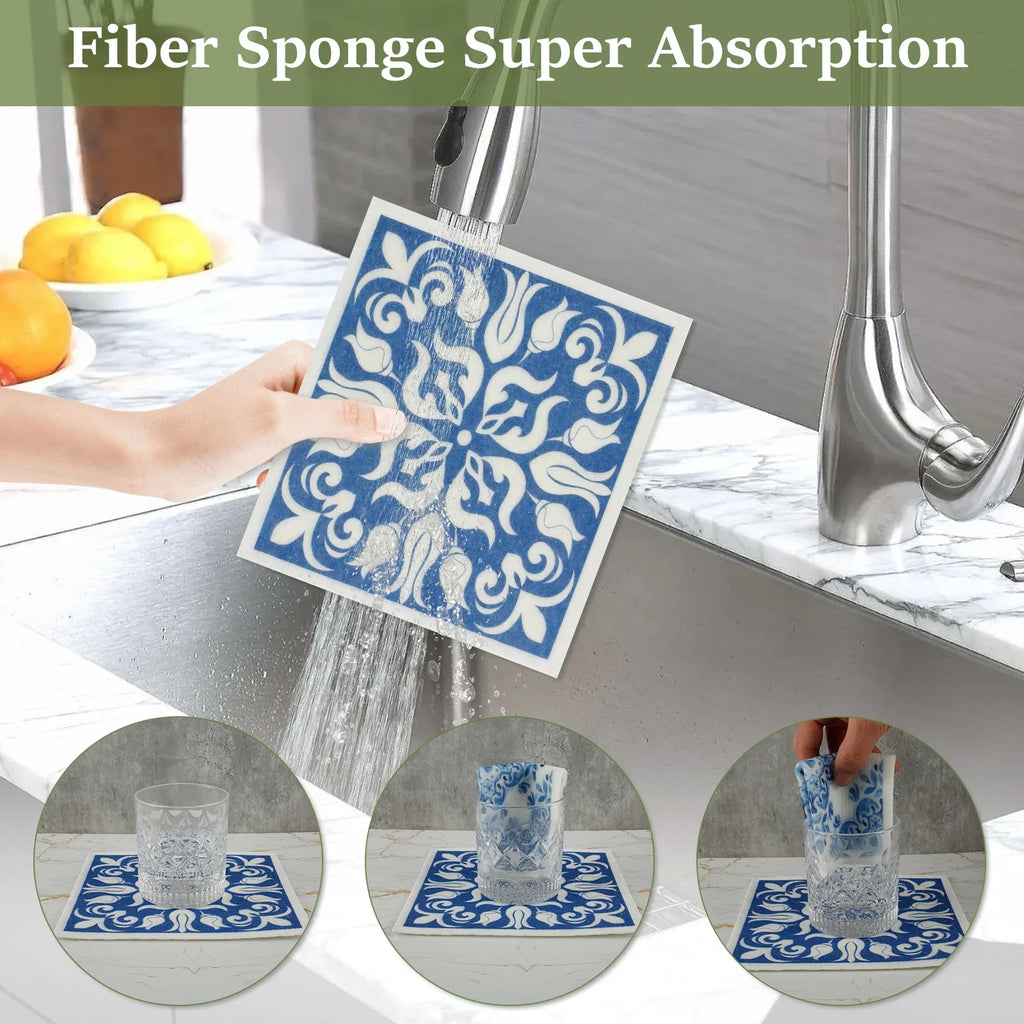 Swedish Dishcloths Set – Absorbent Reusable Kitchen Dish Rags