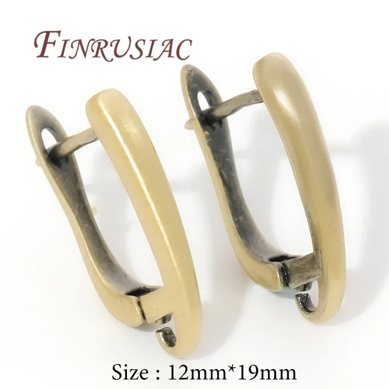 Bronze Earring Hooks DIY Jewelry Findings – Brass Gold Plated
