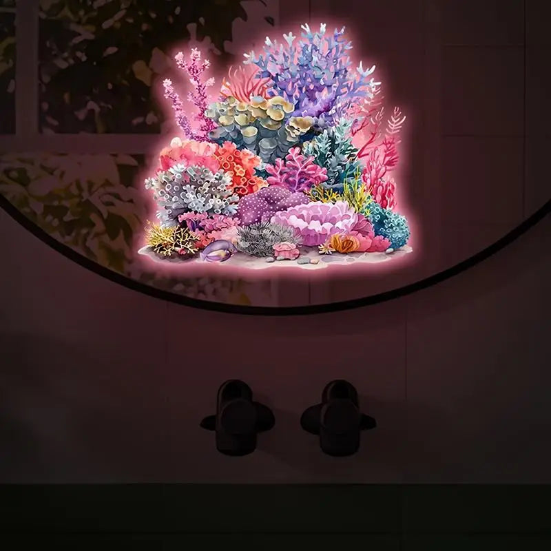 Glow-in-the-Dark Coral Reef Sticker – Luminous Wall Decal
