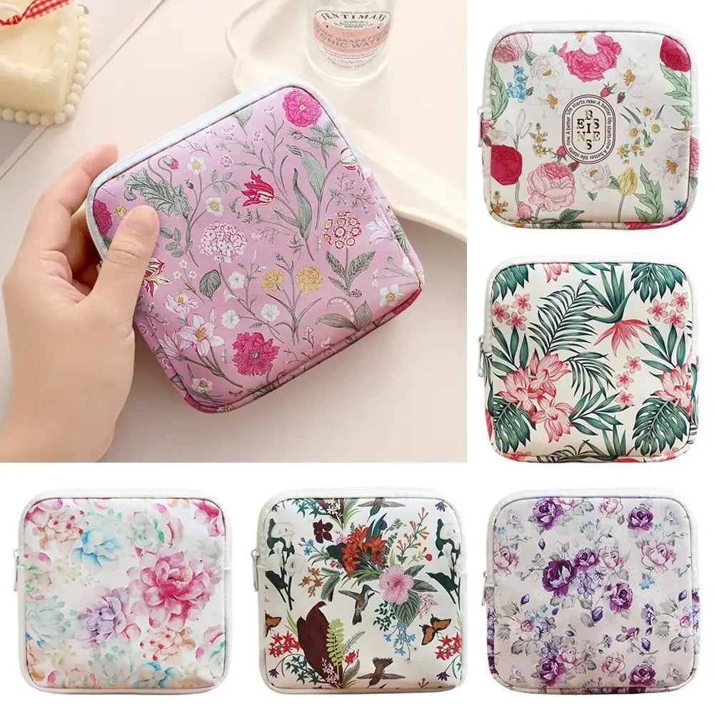 Zipper Pouch Sanitary Pads Bag Multipurpose Travel Coin Purse