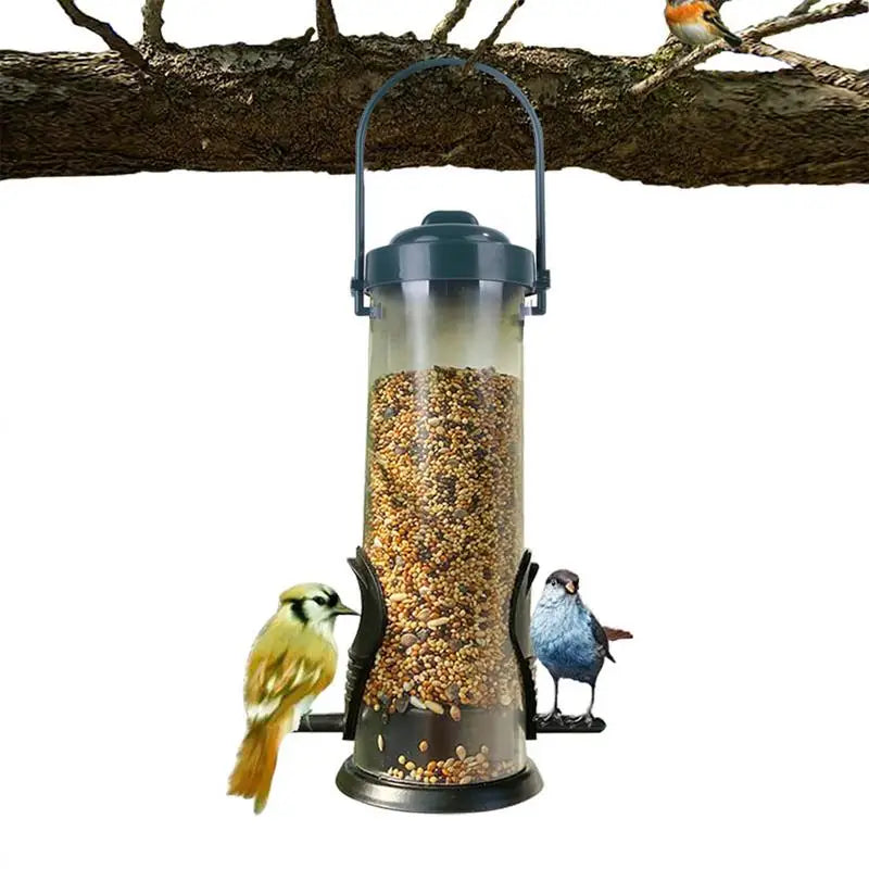 Squirrel-Proof Tubular Hanging Bird Feeder | Transparent Tube