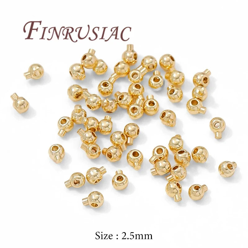 18K Gold Plated Crimp End Beads 2.5mm 3mm | Jewelry Making