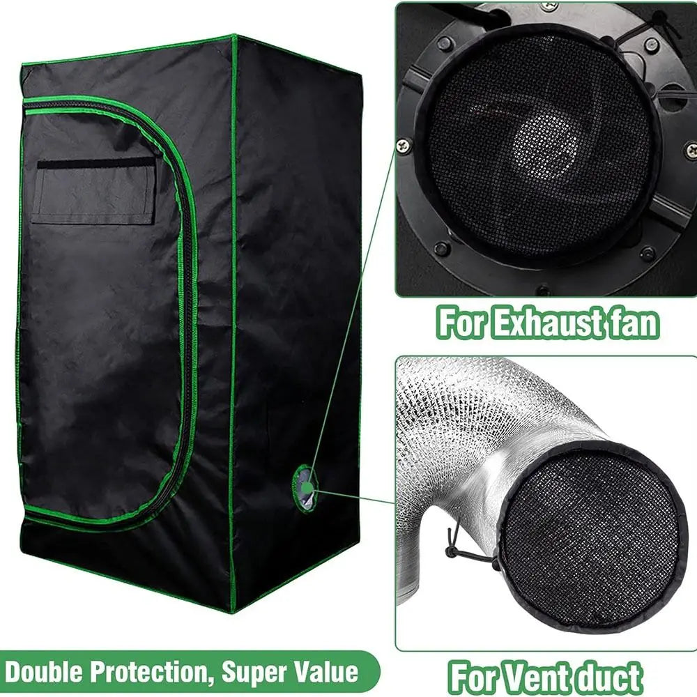 Grow Tent Duct Vent Filter Cover with Elastic Band – 2 Pack