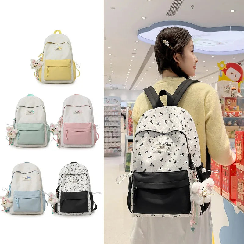 Korean Mori Style Backpack – Cute Lightweight Large Capacity