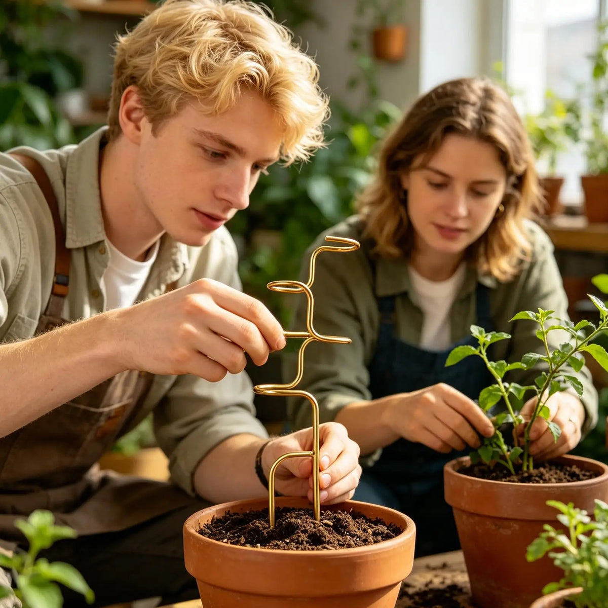Metal Monstera Plant Stakes – Indoor & Outdoor Stem Support
