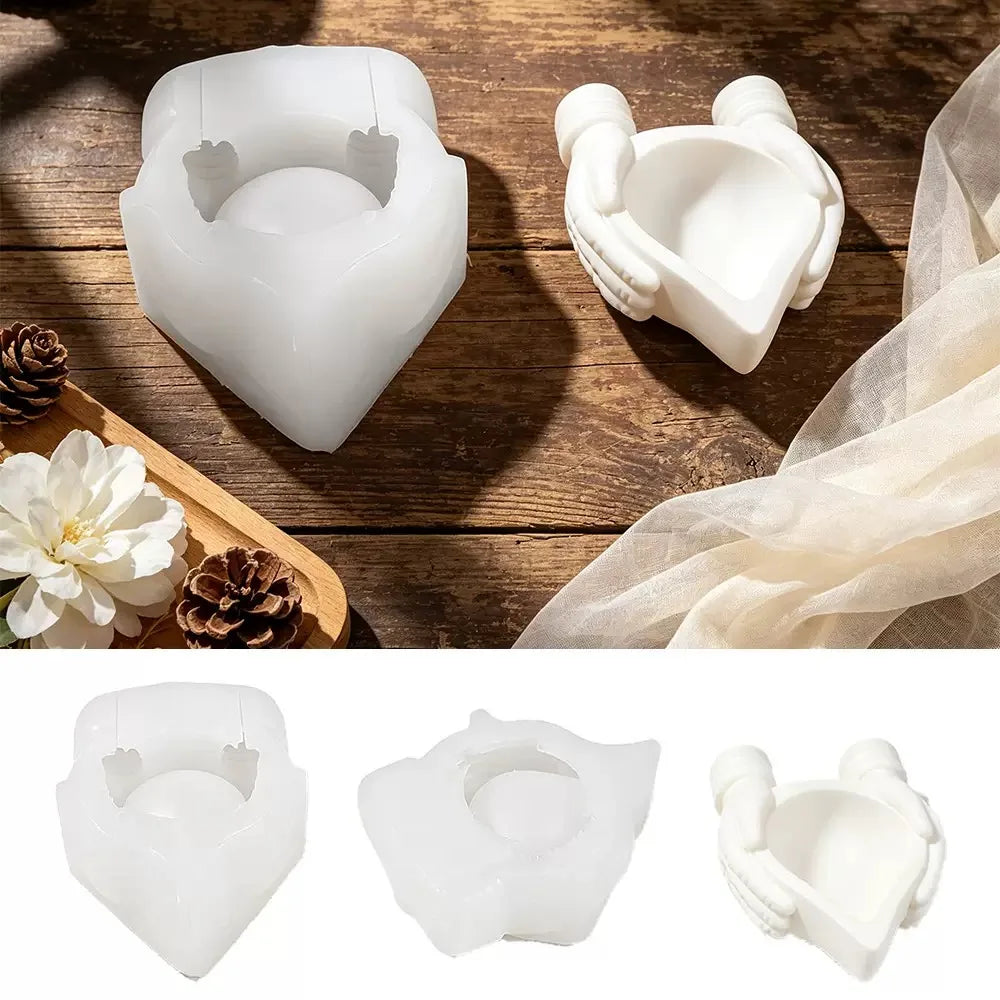 Silicone Hand Shape Mold – Candle Holder Resin Plaster Cement