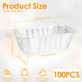 100-Pack Aluminum Foil Loaf Pans – Non-Stick Baking Trays