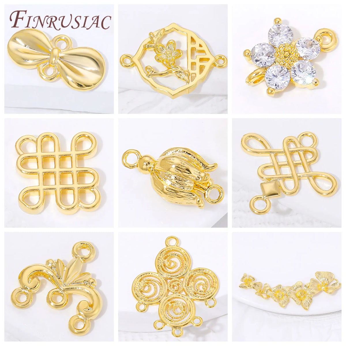 18K Gold Plated Brass Connectors – DIY Jewelry Making Findings