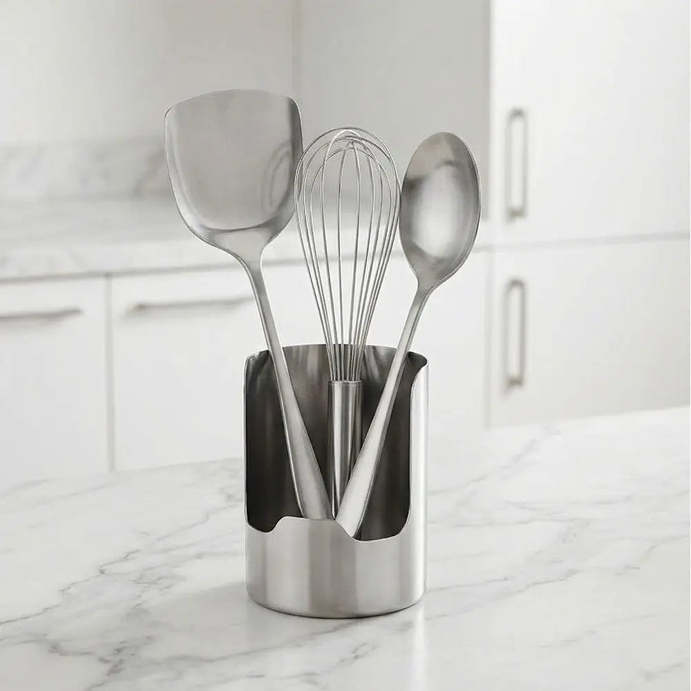Stainless Steel Utensil & Spoon Holder Rack – Kitchen Organizer
