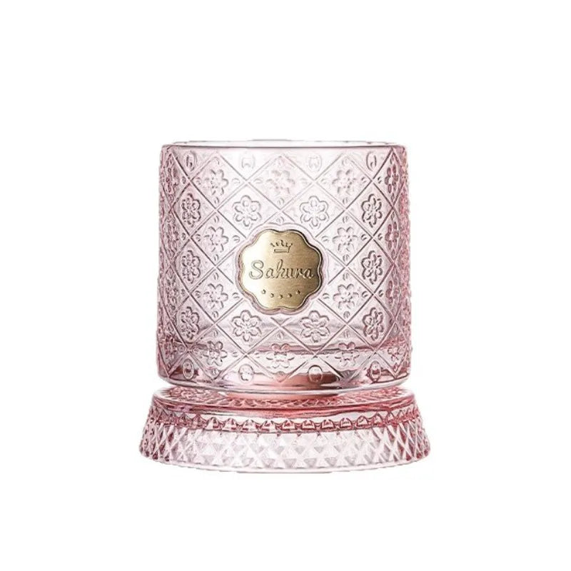 Pink Cherry Blossom Rotating Glass – Beer, Whiskey & Juice