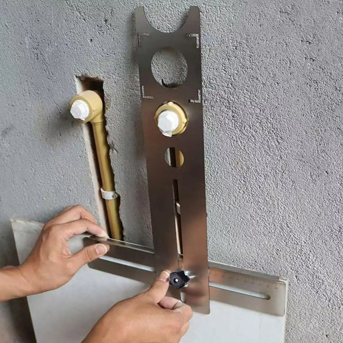 Tile Hole Locator – Stainless Steel Adjustable Drill Guide Tool