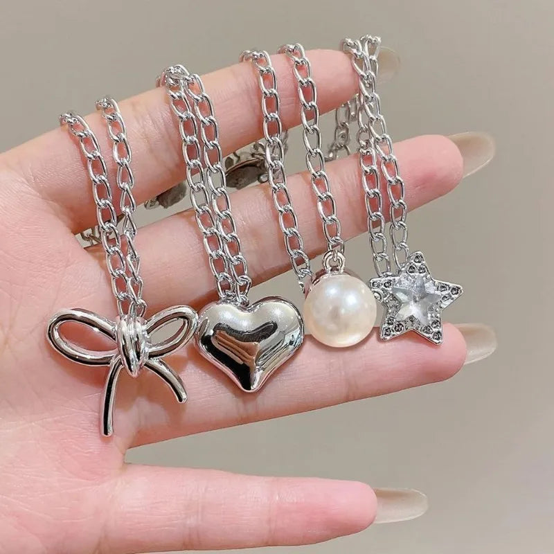 Decorative Button Chain Clips for Shirts, Jeans & Sleeves | 4/8pcs