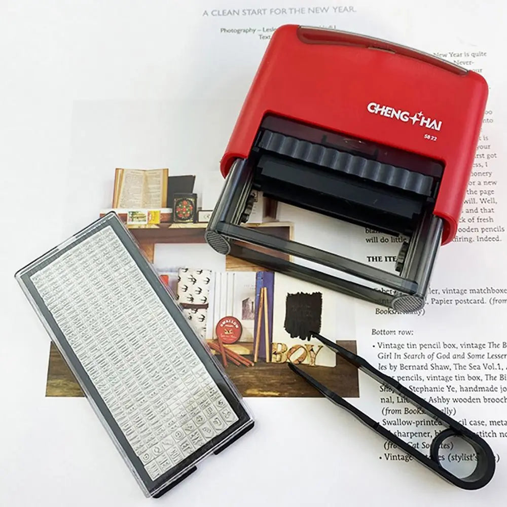 DIY Self-Inking Stamp Kit – Multi-Size Monogram Stamp Set