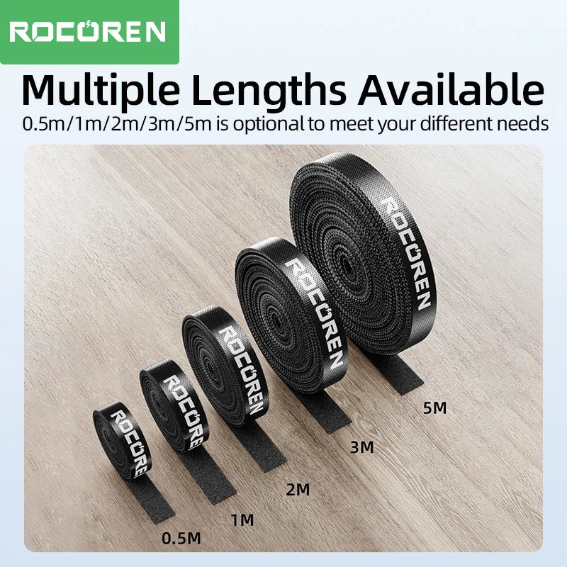 Rocoren Tearable Cable Ties USB Wire Organizer & Winder