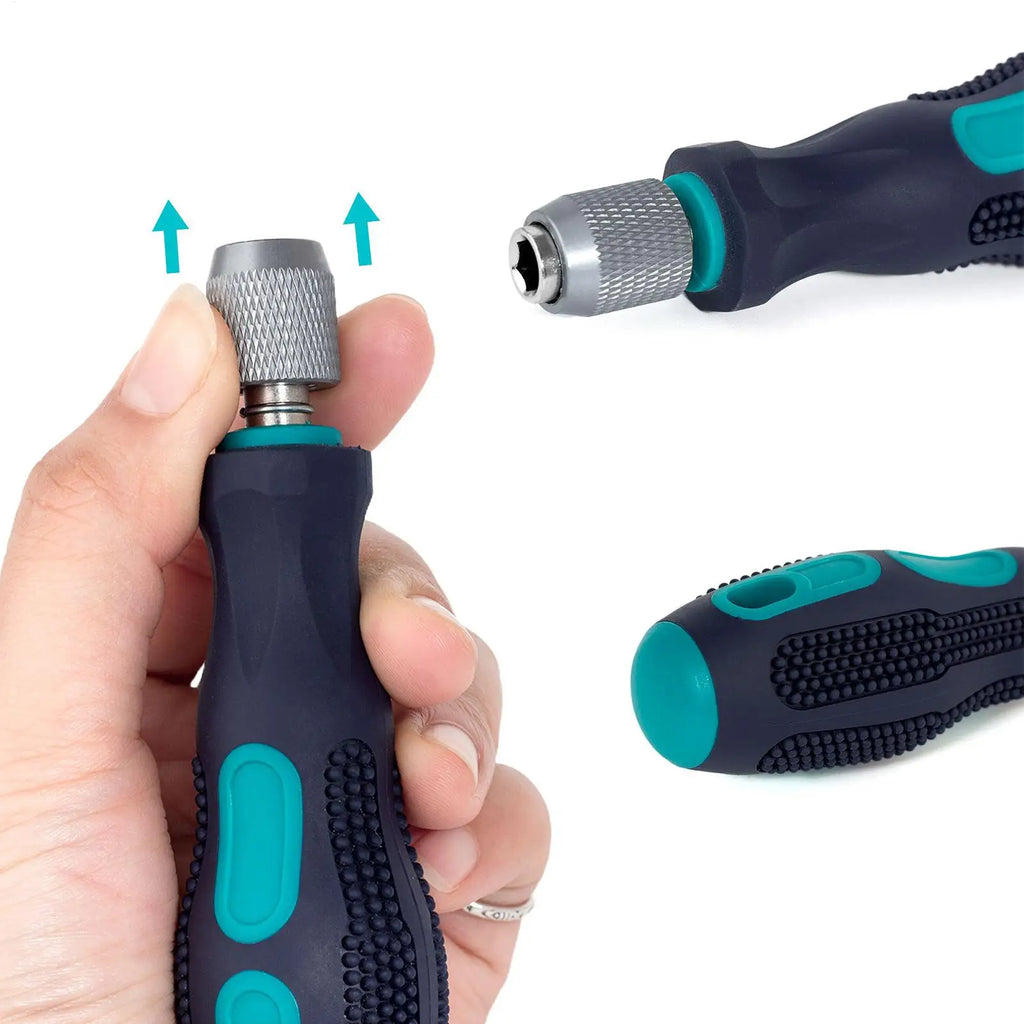 Quick Release 1/4" Hex Screwdriver Bit Handle | Non-Slip