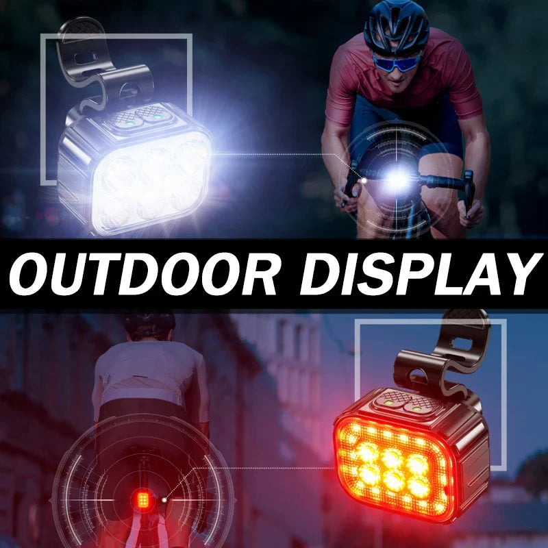 Q6 Rechargeable Front & Rear Bike Light Set | LED Bicycle Lamps