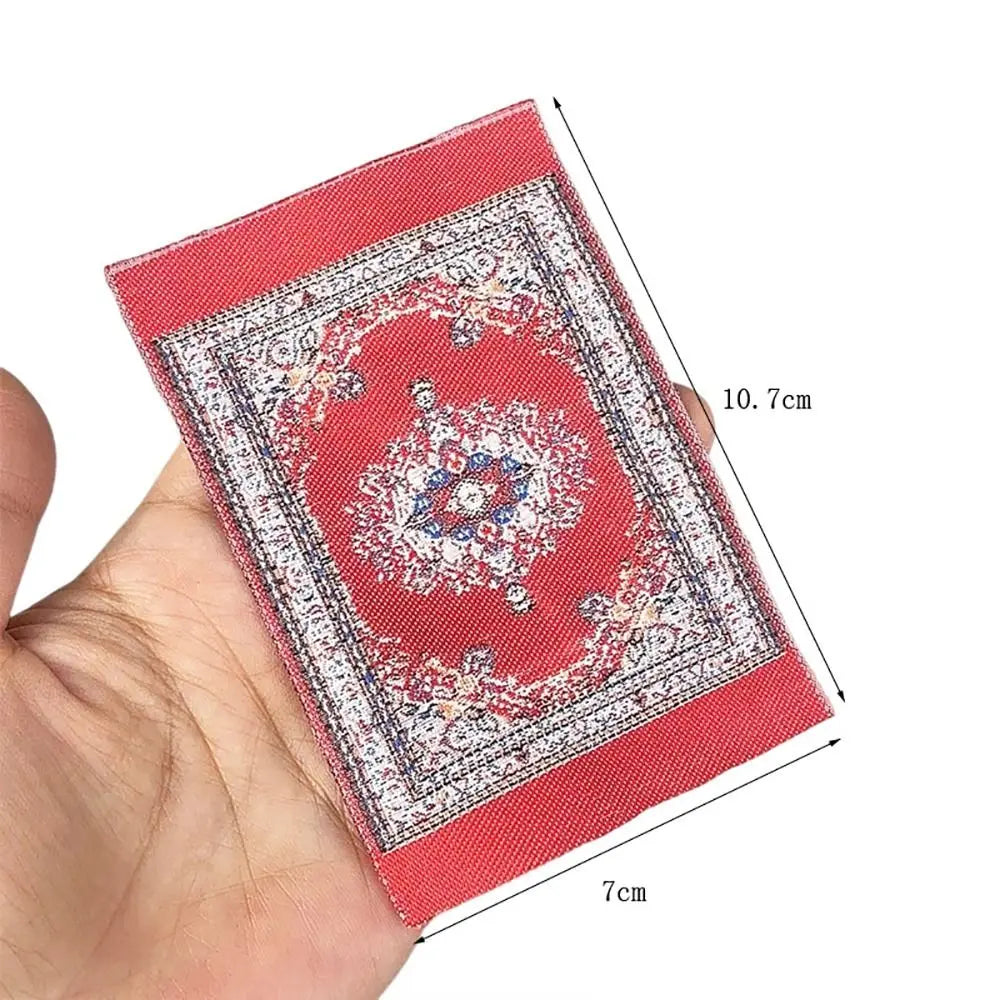 1/12 Dollhouse Miniature Floral Carpet – Weaving Mat Floor Cover