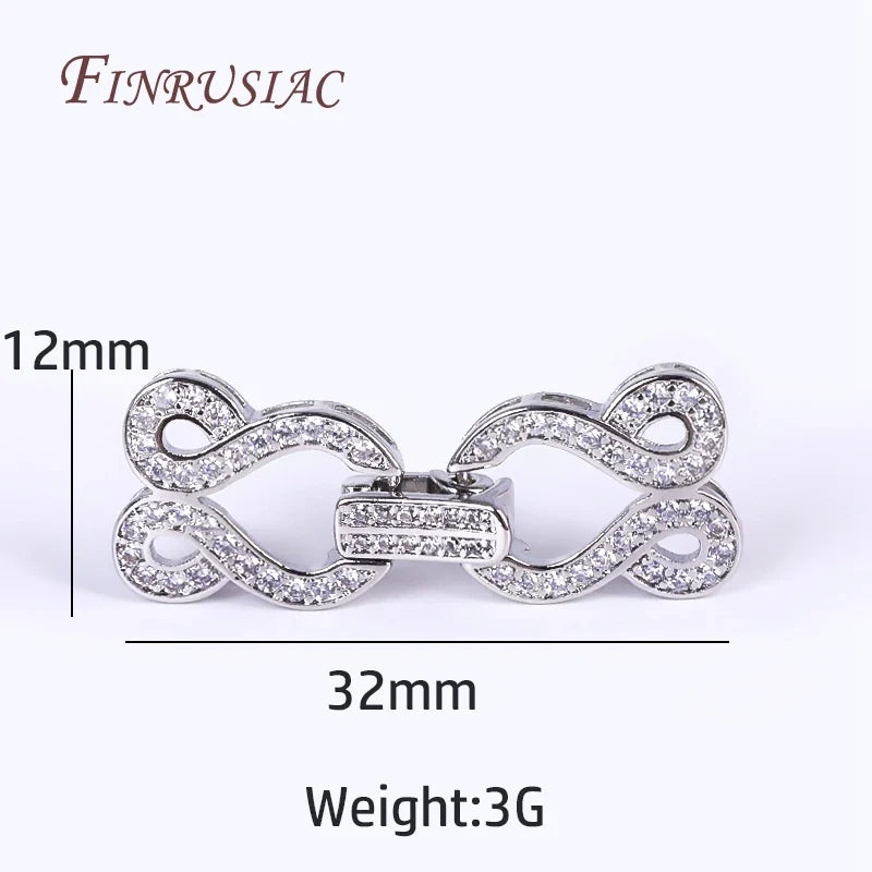 18K Gold Plated Zircon Pearl Clasp – DIY Jewelry Findings