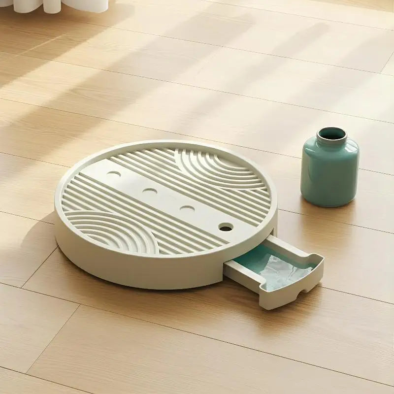 Round Caster Flower Pot Tray with Drainage – 3 Sizes