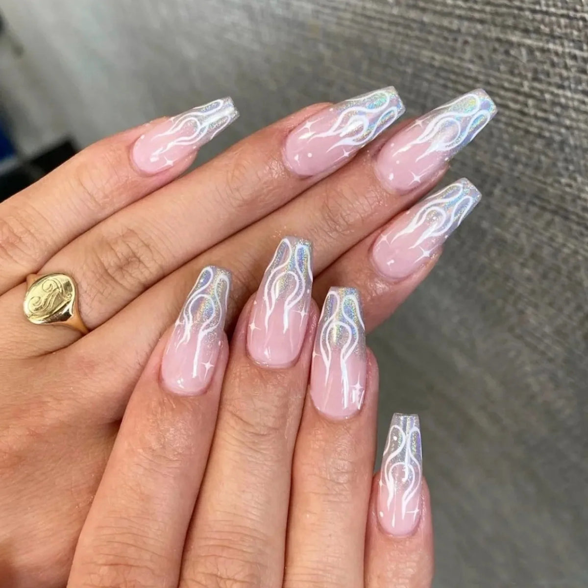 500pcs French Press-On Fake Nails – Full Coverage Acrylic Nail Set