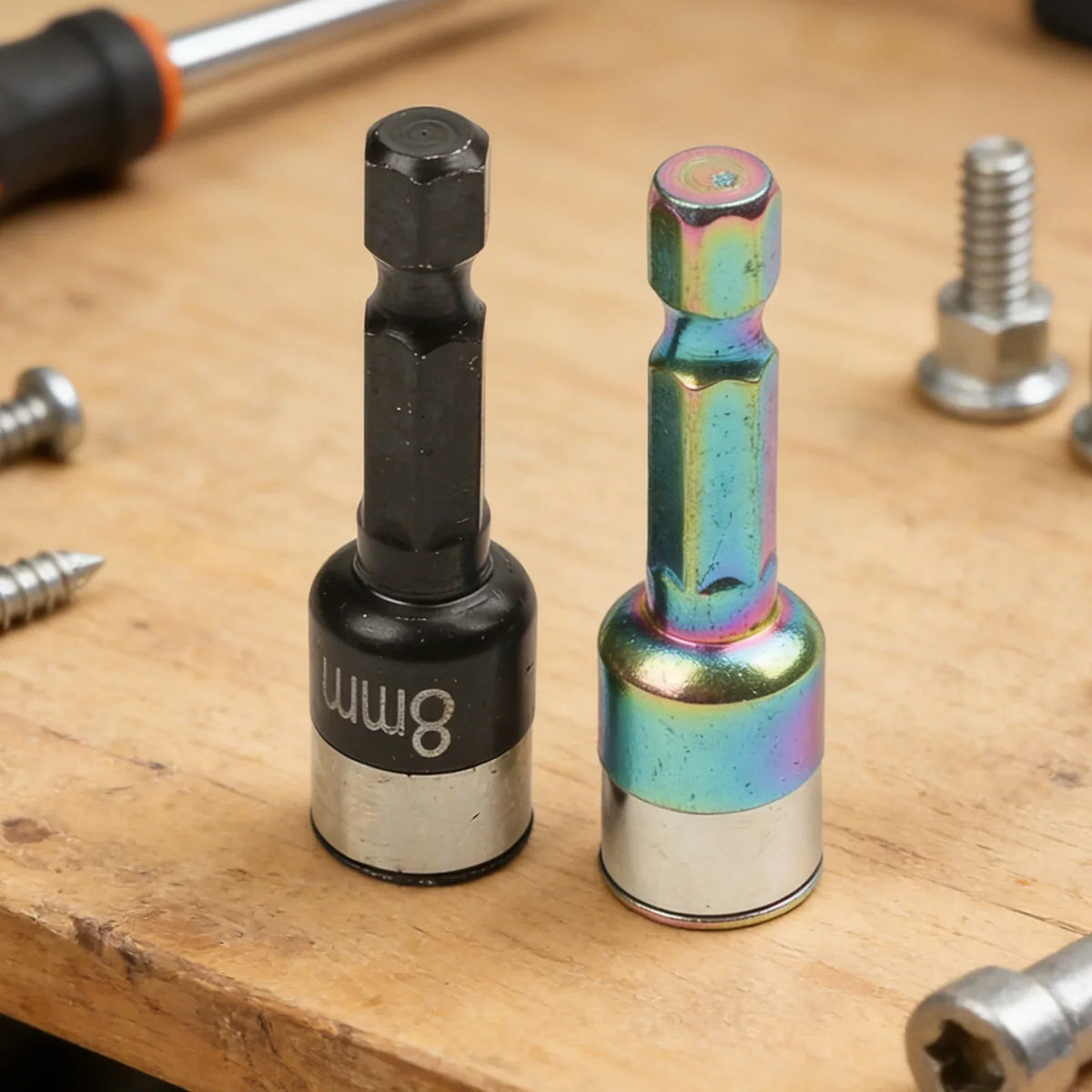 8mm Hex Socket Nut Driver Set – Steel Ball Sleeve Drill Adapter