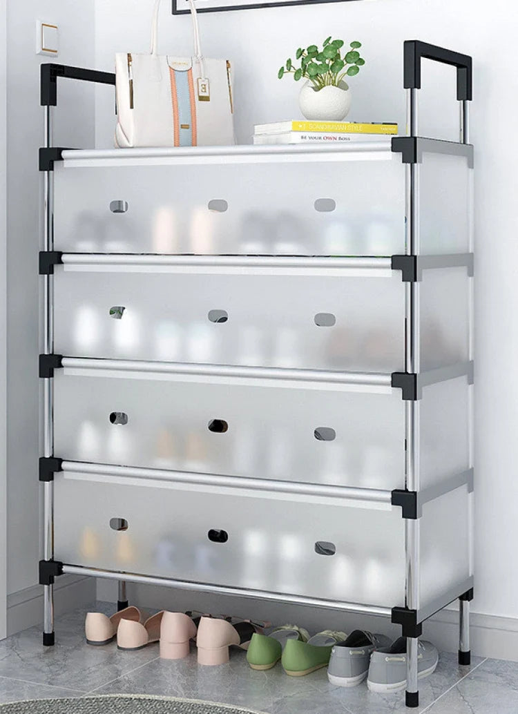Multi-Layer Dustproof Shoe Rack – Space-Saving Cabinet