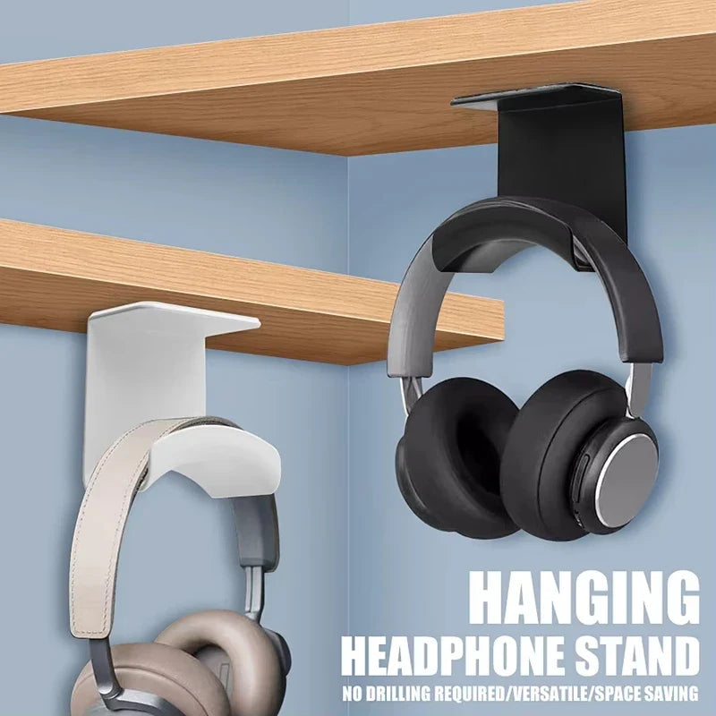Universal Headphone Stand – Wall Mount & Under Desk Hanger