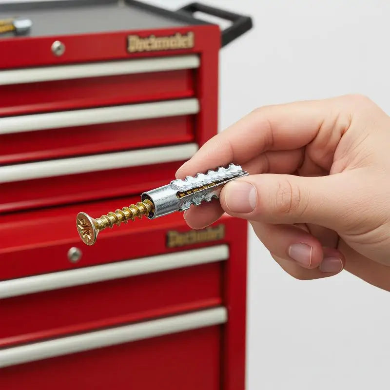 100-Set 6/8mm Wall Anchors & Screws Kit – Concrete & Drywall