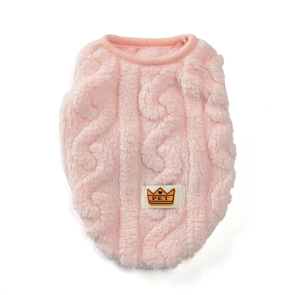 Soft Fleece Pet Vest Sweater – Small Dogs & Cats Winter Pullover