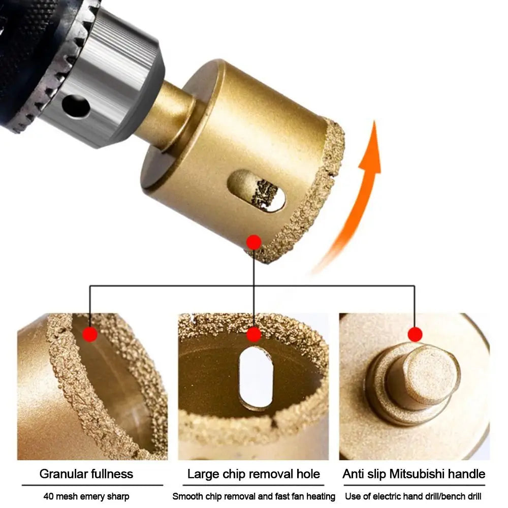 Diamond Core Drill Bit Hole Saw – Tile, Marble & Granite