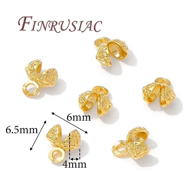18K Gold Plated Crimp Cover Beads – DIY Jewelry Findings