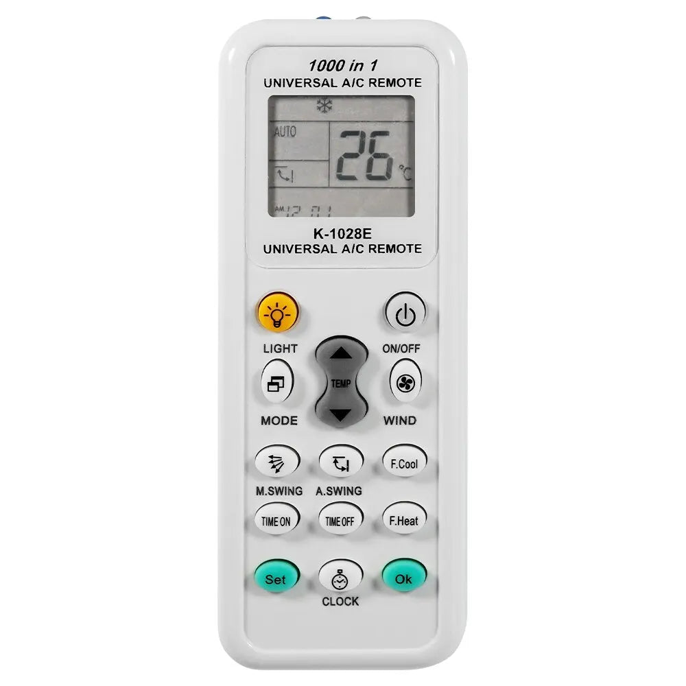 Universal AC Remote Control K-1028E LCD Display – 1000 in 1