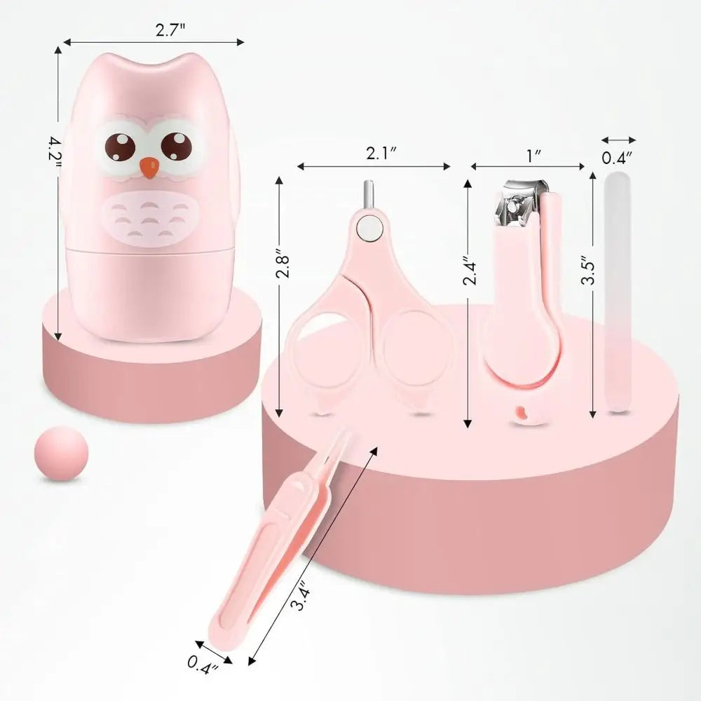 Owl Baby Nail Kit – 5-in-1 Safety Manicure Set with Case