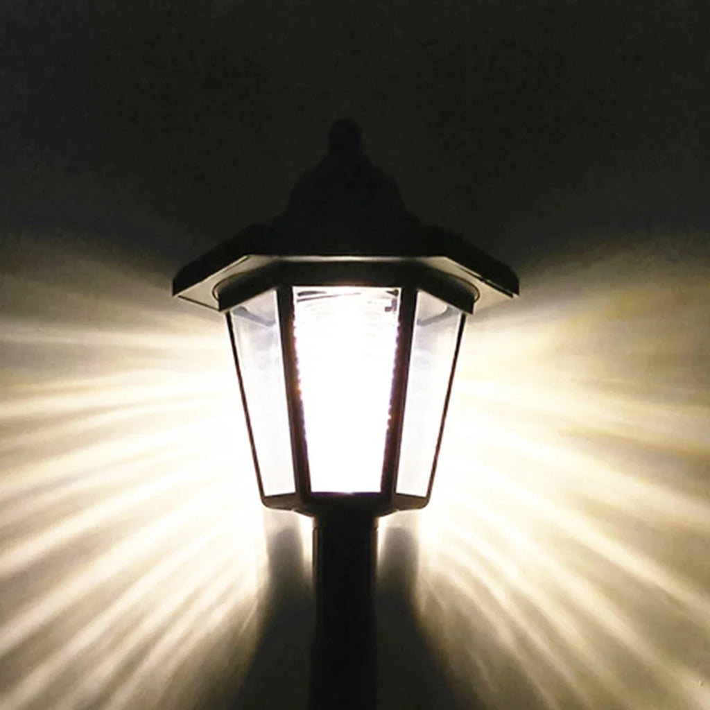 2Pcs Hexagonal Solar LED Wall Lantern – Waterproof Garden Light