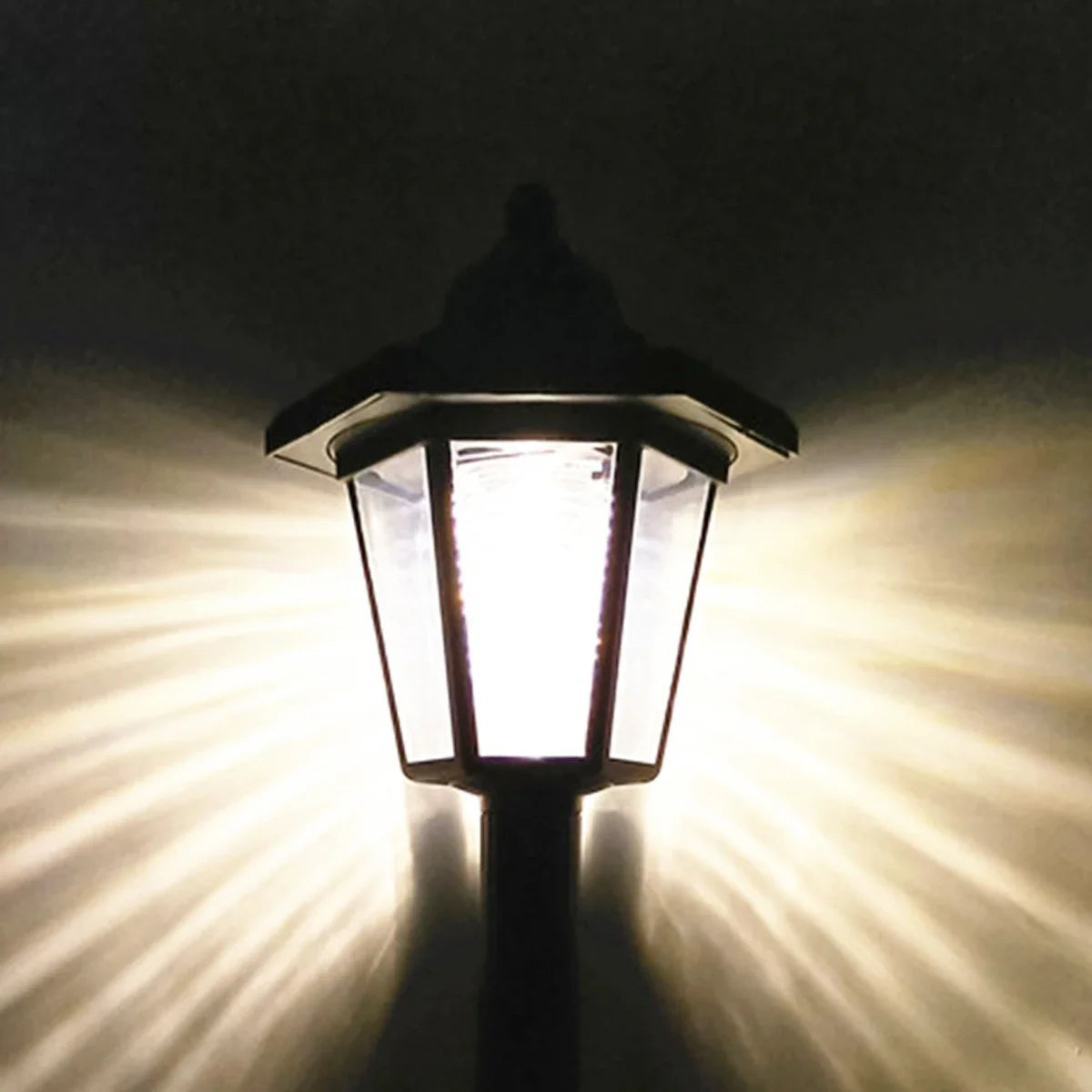 2Pcs Hexagonal Solar LED Wall Lantern – Waterproof Garden Light