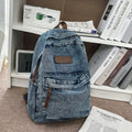 Vintage Denim Canvas Backpack – Unisex School & Travel Bag